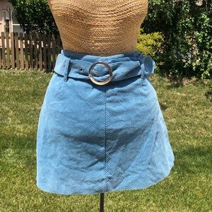 Zara Skirts - Blue corduroy belted skirt Zara Skirts - Blue corduroy belted skirt